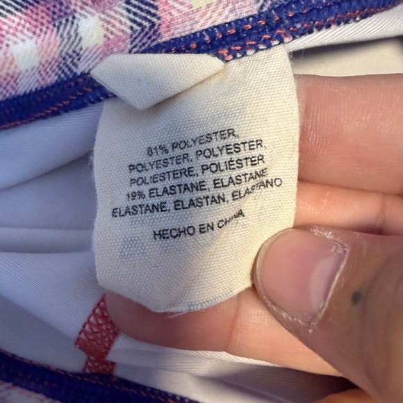 Cottagecore Floral Ladybug Plaid Leggings Women's Athletic Activewear - Picture 6 of 8